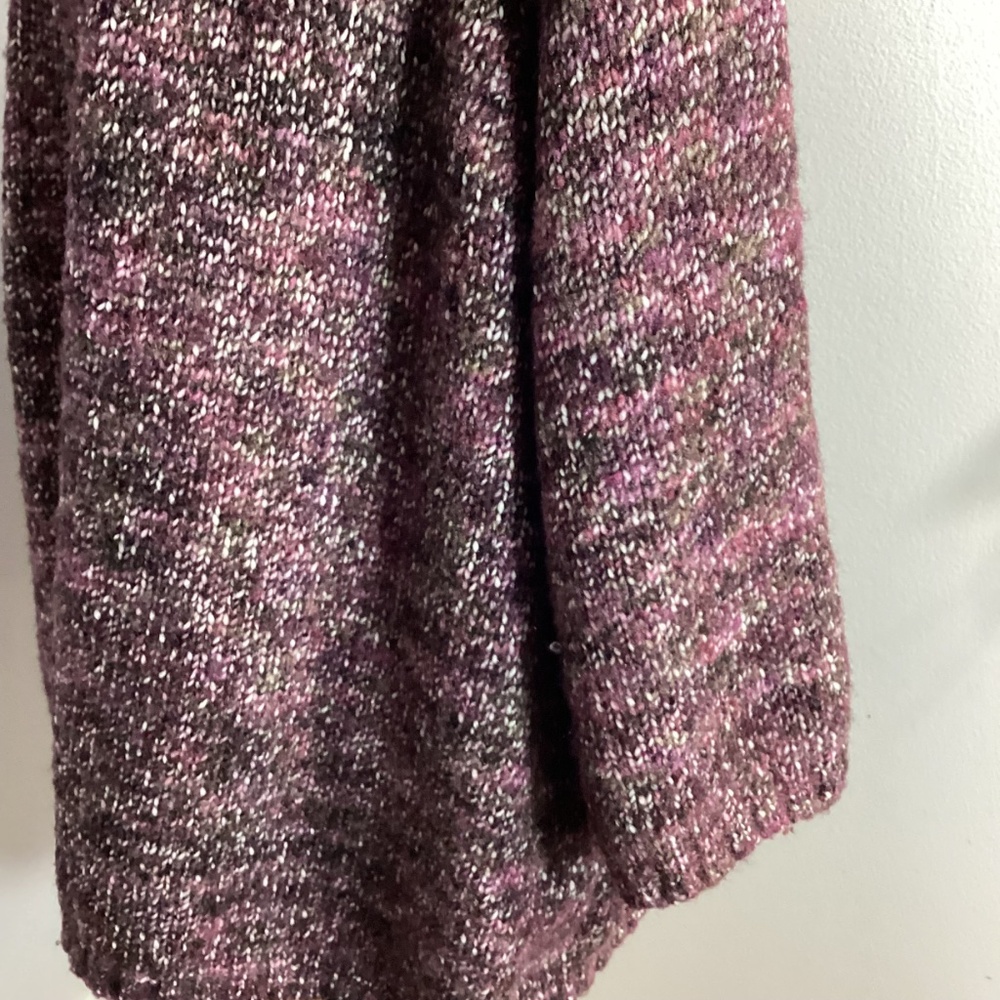 VTG TWEEDS WOMAN PLUS 2X SWEATER SHORT CARDIGAN PLUM SPECKLED - Picture 10 of 13